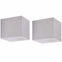 vidaXL Luce da Parete per Esterno a Cubo 2 pz - Vista aggiuntiva 2