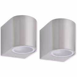 Questo set di 2 luci da parete ha un design moderno e minimalista. Realizzato in alluminio con look in acciaio inossidabile,  ...