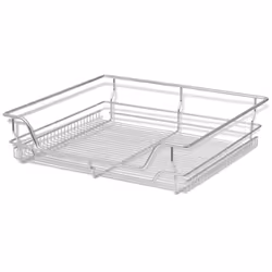 vidaXL Cestelli a Rete Scorrevoli 2 pz Argento 600 mm - Vista aggiuntiva 3