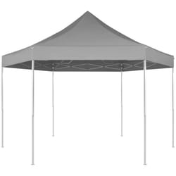 Vidaxl - Gazebo Pieghevole Esagonale Pop-Up Grigio 3,6x3,1 m 2462