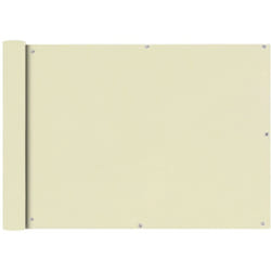 Vidaxl - Telo frangivista per balcone, Paravento da Balcone in Tessuto Oxford 75x600 cm Crema