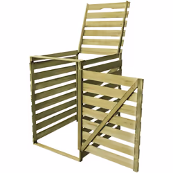 vidaXL Copribidone per Spazzatura Singolo 240 L in Legno Impregnato - Vista aggiuntiva 2