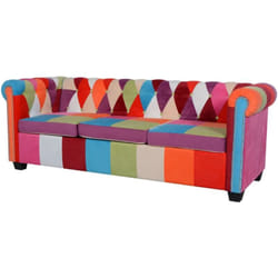 Vidaxl - Divano Chesterfield a 3 Posti in Tessuto