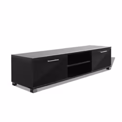 vidaXL Mobile Porta TV Nero Lucido 120x40,5x35 cm - Vista aggiuntiva 2