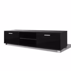 vidaXL Mobile Porta TV Nero Lucido 140x40,5x35 cm - Vista aggiuntiva 2