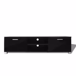 vidaXL Mobile Porta TV Nero Lucido 140x40,5x35 cm - Vista aggiuntiva 3