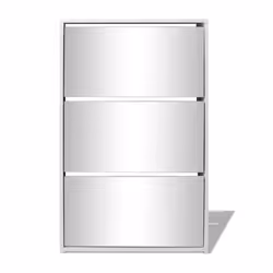 vidaXL Scarpiera con 3 Ripiani e Specchio Bianco 63x17x102,5 cm - Vista aggiuntiva 3