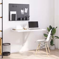 vidaXL Tavolo Pieghevole da Parete Bianco 100x60 cm - Vista aggiuntiva 3