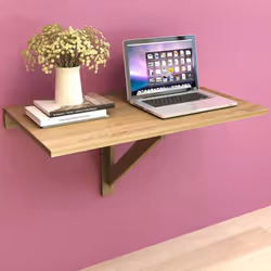 Colore: Rovere Materiale: Truciolato Dimensioni quando disteso: 100 x 60 x 56 cm (L x P x A) Distanza tra parete e tavolo una ...