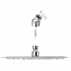 VidaXL 142155 soffione per doccia Soffione per doccia a pioggia Acciaio inox - Vista aggiuntiva 6