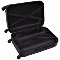 VidaXL 91141 bagaglio Set di valigie Guscio rigido Nero ABS - Vista aggiuntiva 4