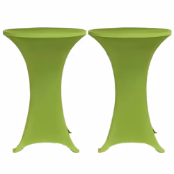 vidaXL Copertura Elastica per Tavolo 2 pezzi 80 cm Verde - Vista aggiuntiva 2