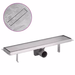 Canaletta di Drenaggio Lineare 530x140 mm in Acciaio Inoxcod mxl 104225 - Vista aggiuntiva 2