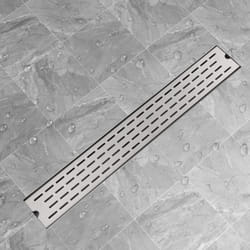 Canaletta Drenaggio Lineare per Doccia 830x140 mm Acciaio Inox Vidaxl 2701
