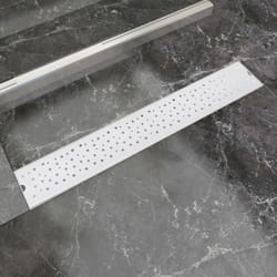 Canaletta di Drenaggio per Doccia Bolle 730x140 mm Acciaio Inox Vidaxl 3815