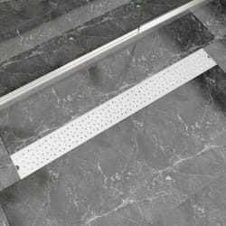 Canaletta di Drenaggio per Doccia a Bolle 1030x140mm in Acciaio Vidaxl 8872
