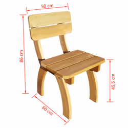 VidaXL 273755 sedia da esterno Terrazzo Legno di pino - Vista aggiuntiva 4