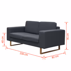 VidaXL 273816 set di mobili per soggiorno Grigio - Vista aggiuntiva 8