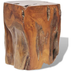 Vidaxl - Sgabello Tavolino stile Rustico in Legno Massello di Teak Marrone
