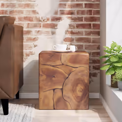 vidaXL Sgabello in Legno Massello di Teak - Vista aggiuntiva 3