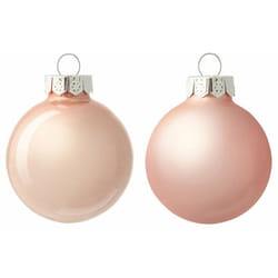 Kaemingk - Palline in vetro per albero di natale rosa blush decorazione natalizia -4 Palline da ø 10 cm