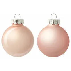 Sfere Palline vetro smalto, mix opaco D.10cm rosa cipria