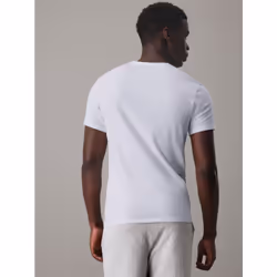 Calvin Klein 000NB1089A-100-L camicia e top Maglietta Collo a V Manica corta Cotone, Elastan