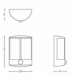 Philips myGarden Stock IR antracit LED Wall light - Vista aggiuntiva 4