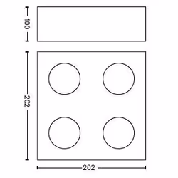 Philips WarmGlow LED 5049430P0 Faretto d'illuminazione da superficie Lampadina/e non sostituibile/i 18 W F