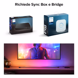 Philips Hue White and Color ambiance Hue White and Color AmbianceGradient Play gradient light tube Large Nera - Vista aggiuntiva 7