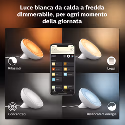 Philips Hue White and Color ambiance Bloom Lampada Smart da tavolo Bianca - Vista aggiuntiva 6