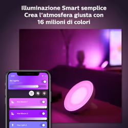 Philips Hue White and Color ambiance Bloom Lampada Smart da tavolo Nera - Vista aggiuntiva 6