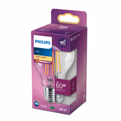 Philips Lampadina trasparente a filamento 60 W A60 E27 - Vista aggiuntiva 4