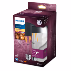 Philips Lampadina a filamento Mirror Crown 50 W G125 E27