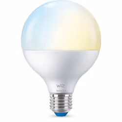 WiZ Lampadina Smart Dimmerabile Luce Bianca da Calda a Fredda Attacco E27 75W Globo, Lampadina intelligente, Wi-Fi/Bluetooth, ...