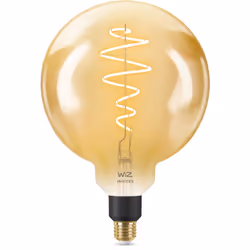 WiZ Lampadina a filamento ambra a forma di globo 25 W G200 E27, Presa intelligente per lampadina, Wi-Fi/Bluetooth, Ambra, LED ...
