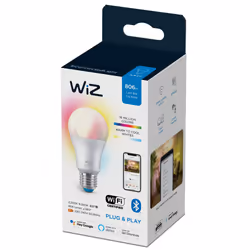 WiZ Lampadina Smart Dimmerabile Luce Bianca o Colorata Attacco E27 60W Goccia - Vista aggiuntiva 5