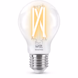 WiZ Lampadina Smart Filament Dimmerabile Luce Bianca da Calda a Fredda Attacco E27 60W Goccia, Lampadina intelligente, Wi-Fi/ ...