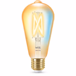 WiZ Lampadina Smart Filament Ambrata Dimmerabile Luce Bianca da Calda a Fredda Attacco E27 50W Edison, Lampadina intelligente ...