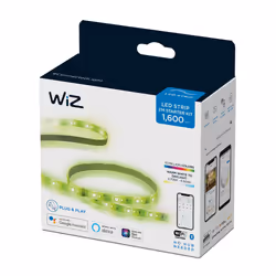 WiZ Striscia LED WiFi, Luce Bianca o Colorata Dimmerabile, 2 M, 20W, Alimentatore Incluso, Tecnologia SpaceSense, Controllo Vocale (Alexa, Apple HomeKit, Google Home) - Vista aggiuntiva 4