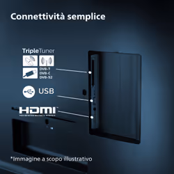 Philips 32PHS6009 32" 80cm HD LED TV Dolby Audio Titan OS - Vista aggiuntiva 8