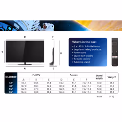 Philips 65OLED809/12 TV 165,1 cm (65") 4K Ultra HD Smart TV Nero 1300 cd/m²