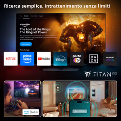 Philips Ambilight TV 43PUS8510 4K UHD QLED 108cm 43" Smart TV Dolby Atmos Titan OS - Vista aggiuntiva 6