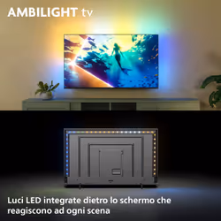 Philips Ambilight TV 50PUS8010 4K UHD LED 126cm 50" Smart TV Dolby Atmos Titan OS - Vista aggiuntiva 2