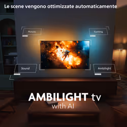 Philips Ambilight TV 65OLED770 4K UHD OLED 164cm 65" Smart TV Dolby Vision and Dolby Atmos Titan OS - Vista aggiuntiva 4