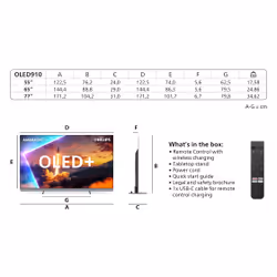 Philips 55OLED910/12 TV 139,7 cm (55") 4K Ultra HD Smart TV Wi-Fi Metallico - Vista aggiuntiva 3