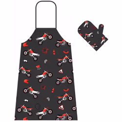 Booster Set di guanti grembiule e forno, multicolore per uomo