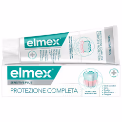 Elmex Sensitive Plus Complete è un dentifricio utile per riparare, proteggere i denti sensibili e prevenire la carie riducend ...