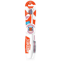 elmex 61043600 spazzolino da denti Blu, Rosso, Bianco Adulto