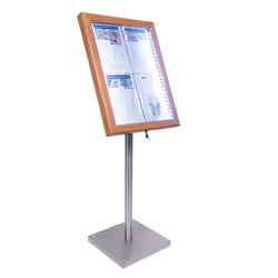 Securit MCS-4A4-WLTE Stand informativo Vetro, Plastica, Acciaio inox, Legno Legno - Vista aggiuntiva 4